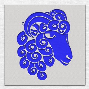 Ram Stencil - Art and Wall Stencil - Image 3