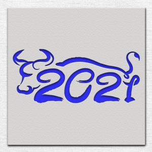 2021 with a Bull Stencil - Art and Wall Stencil - Image 5
