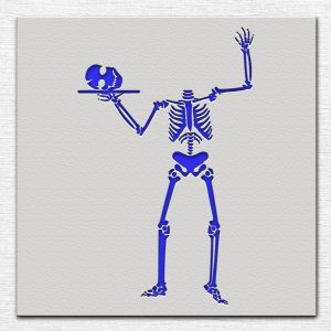 Skeleton Stencil - Art and Wall Stencil - Image 3