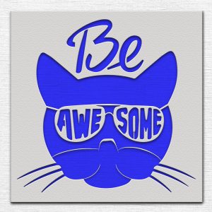 Cat Be Awesome Stencil - Art and Wall Stencil - Image 3