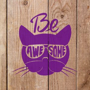 Cat Be Awesome Stencil - Art and Wall Stencil - Image 4