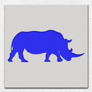 Rhinoceros Stencil - Art and Wall Stencil - Image 3
