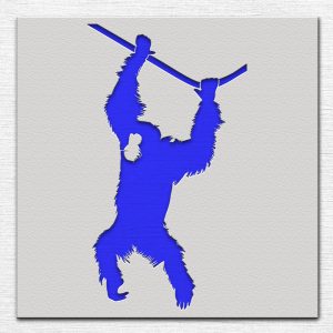 Monkey Stencil - Art and Wall Stencil - Image 3