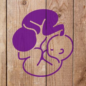 Yin and Yang Babies Stencil - Art and Wall Stencil - Image 3