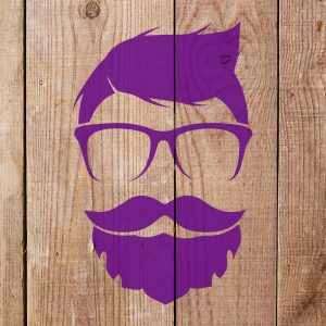 Mans Face Stencil - Art and Wall Stencil - Image 3