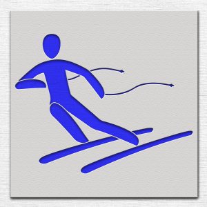 Skiing Stencil - Art and Wall Stencil - Image 4