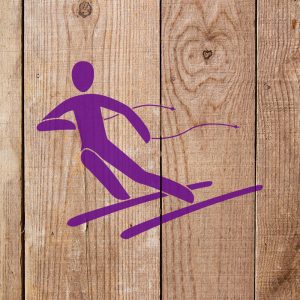 Skiing Stencil - Art and Wall Stencil - Image 5