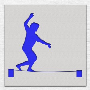 Walking a Tightrope Stencil - Art and Wall Stencil - Image 4
