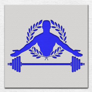Weight Lifting Stencil - Art and Wall Stencil - Image 4