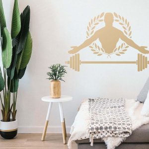 Weight Lifting Stencil - Art and Wall Stencil - Image 3