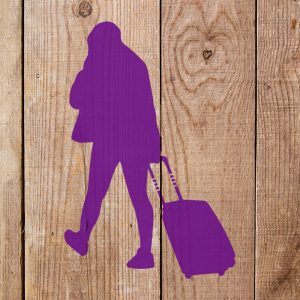 Walking with Suitcase Stencil - Art and Wall Stencil - Image 3