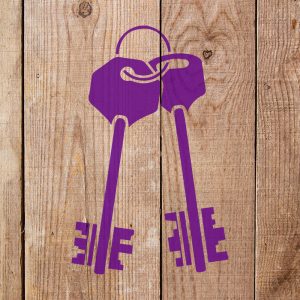 Two Skeleton Keys Stencil - Art and Wall Stencil - Image 3