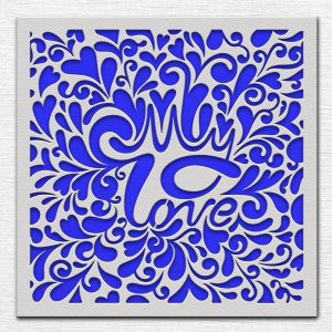 My Love Design Stencil - Art and Wall Stencil - Image 3