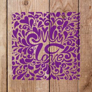 My Love Design Stencil - Art and Wall Stencil - Image 4