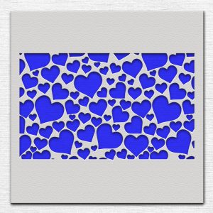 Multiple Hearts Stencil - Art and Wall Stencil - Image 3