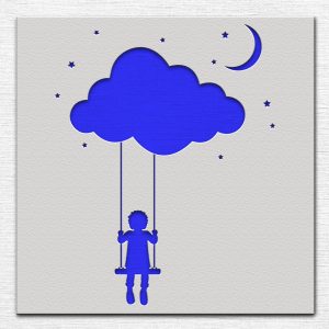 Child on a Swing Stencil - Art and Wall Stencil - Image 4