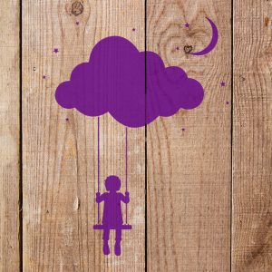 Child on a Swing Stencil - Art and Wall Stencil - Image 5