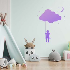 Child on a Swing Stencil - Art and Wall Stencil - Image 3