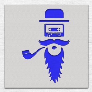 Cassette Tape Face Stencil - Art and Wall Stencil - Image 4