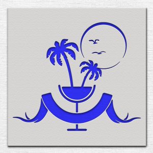 Vacation Cocktail Stencil - Art and Wall Stencil - Image 3