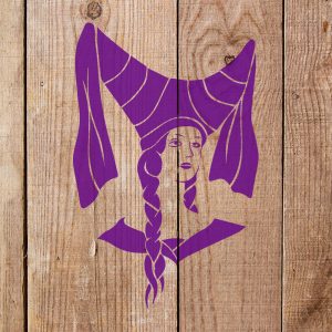 Woman Wearing Headdress Stencil - Art and Wall Stencil - Image 3