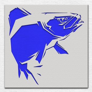 Fish Stencil - Art and Wall Stencil - Image 3