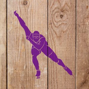Speed Skater Stencil - Art and Wall Stencil - Image 5