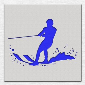Water Skiing Stencil - Art and Wall Stencil - Image 4