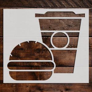 Biscuit and Coffee Stencil - Art and Wall Stencil