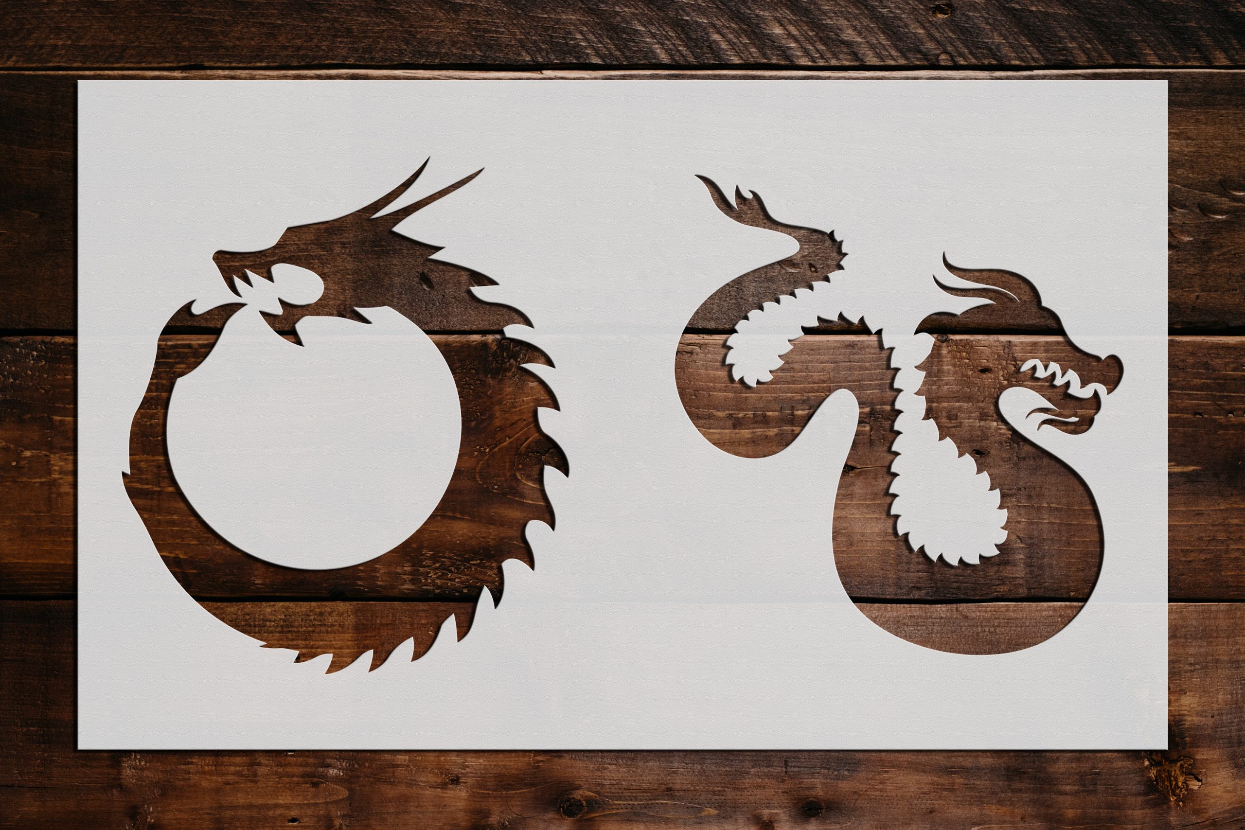 Two Dragons Stencil Art and Wall Stencil Stencil Giant