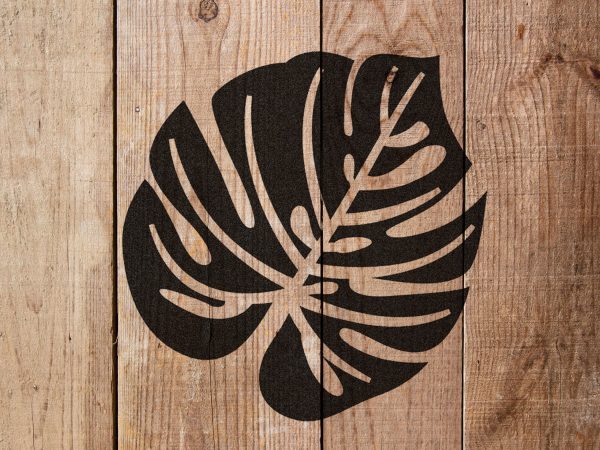 Monstera Stencil - Tropical Leaf Stencil - Tropical - Wall Stencil -  Reusable Stencil