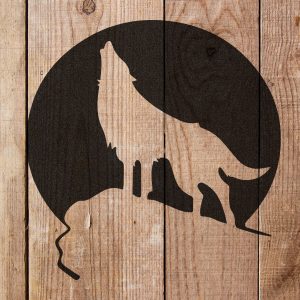 Howling Wolf Moon Stencil - Art and Wall Stencil - Image 5