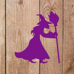 Witch with a Broom Stencil - Art and Wall Stencil - Image 4