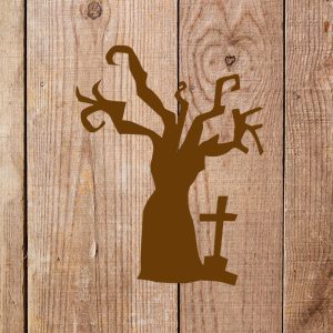 Dead Tree and Tombstone Stencil - Art and Wall Stencil - Image 5