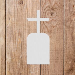 Cross Tombstone Stencil - Art and Wall Stencil - Image 3
