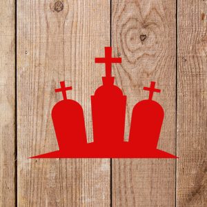 Graveyard Tombstones Stencil - Art and Wall Stencil - Image 4