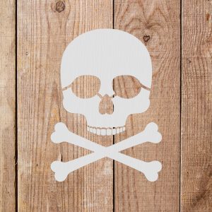 Skull and Bones Stencil - Art and Wall Stencil - Image 3