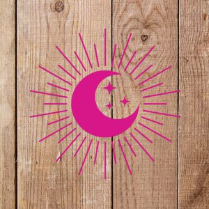 The Sun and The Moon Stencil - Art and Wall Stencil - Image 2