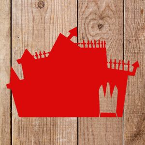 Halloween Castle Stencil - Art and Wall Stencil - Image 3