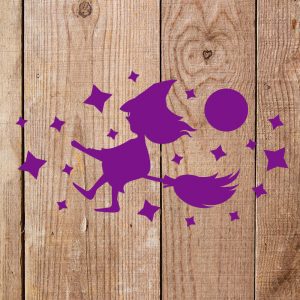 Witch on a Broom Stencil - Art and Wall Stencil - Image 5