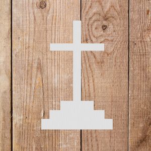 Cross Tombstone Stencil - Art and Wall Stencil - Image 4