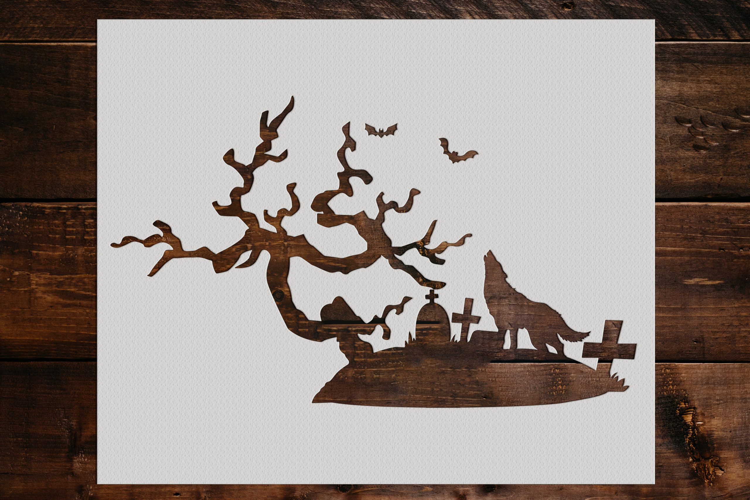 Graveyard Stencil - Art and Wall Stencil - Stencil Giant