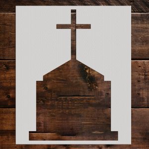 Cross Tombstone Stencil - Art and Wall Stencil