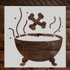 Witches Cauldron Stencil - Art and Wall Stencil - Image 1