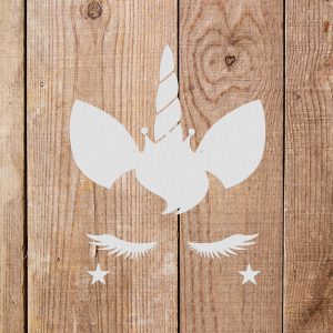 Unicorn Face Crown Stencil - Art and Wall Stencils - Image 5