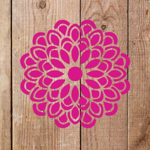 Zinnia Mandala Stencil - Art and Wall Stencils - Image 3
