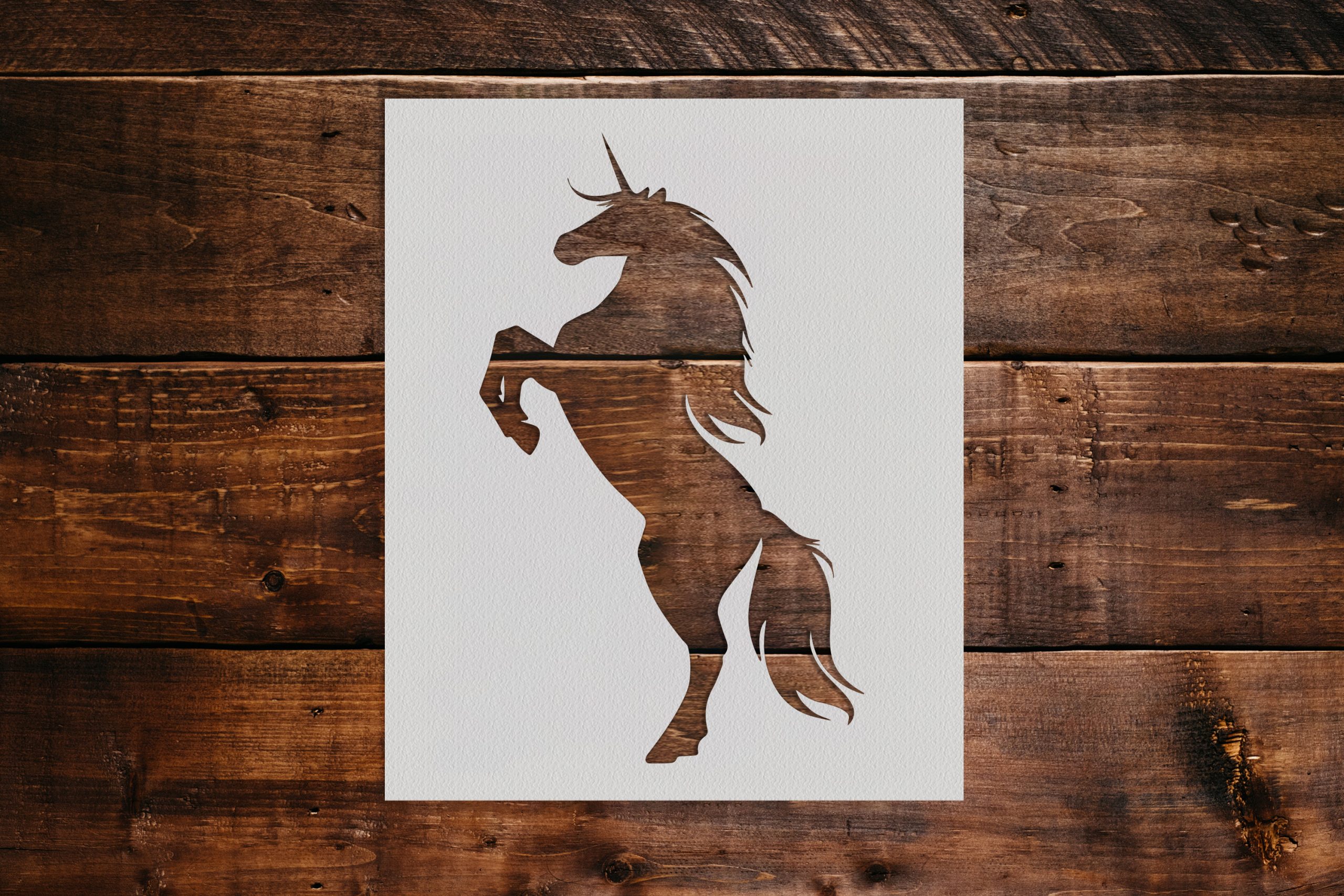 Unicorn Head Stencil 5902