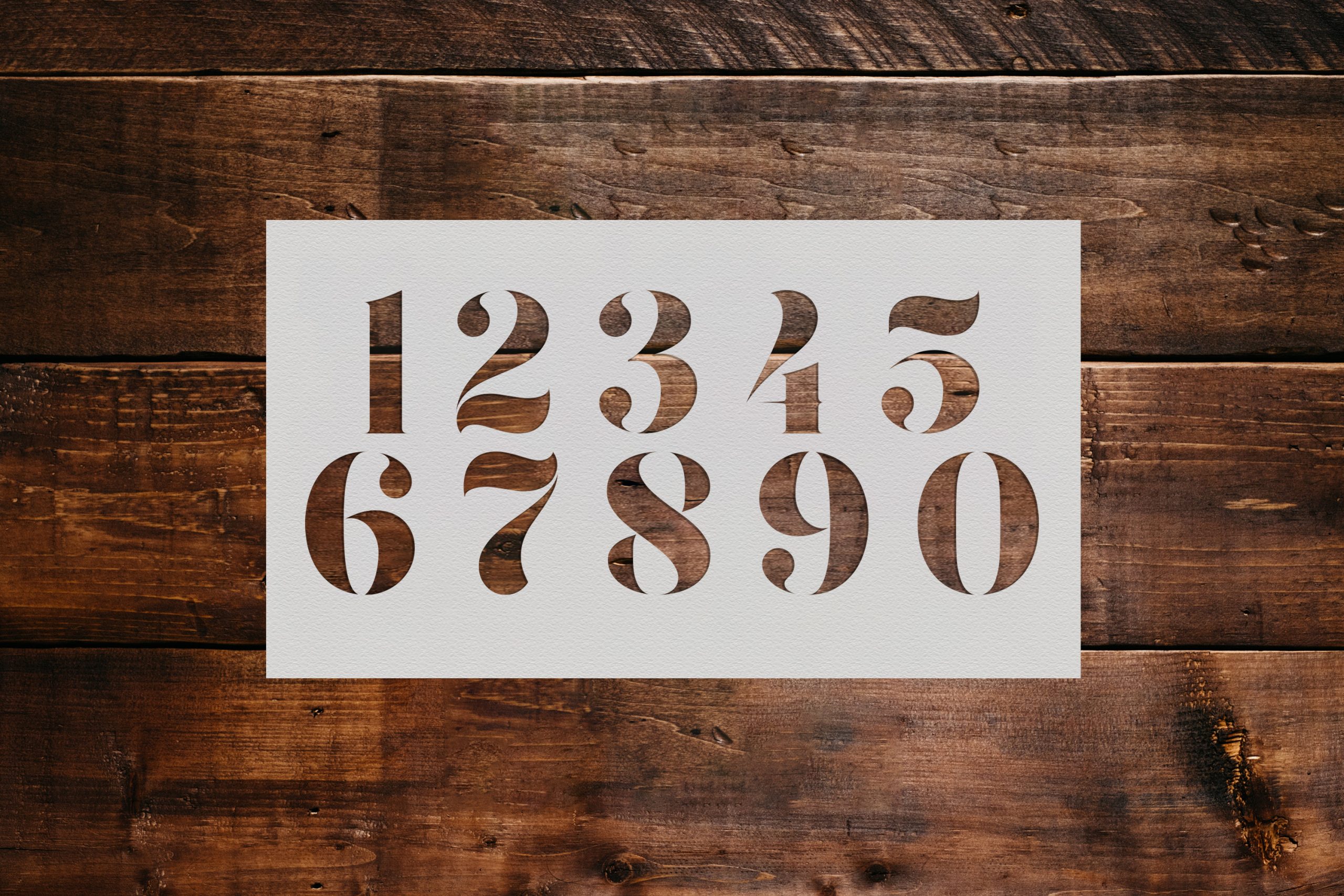 Numbers Sheet Stencil - Stencil Giant