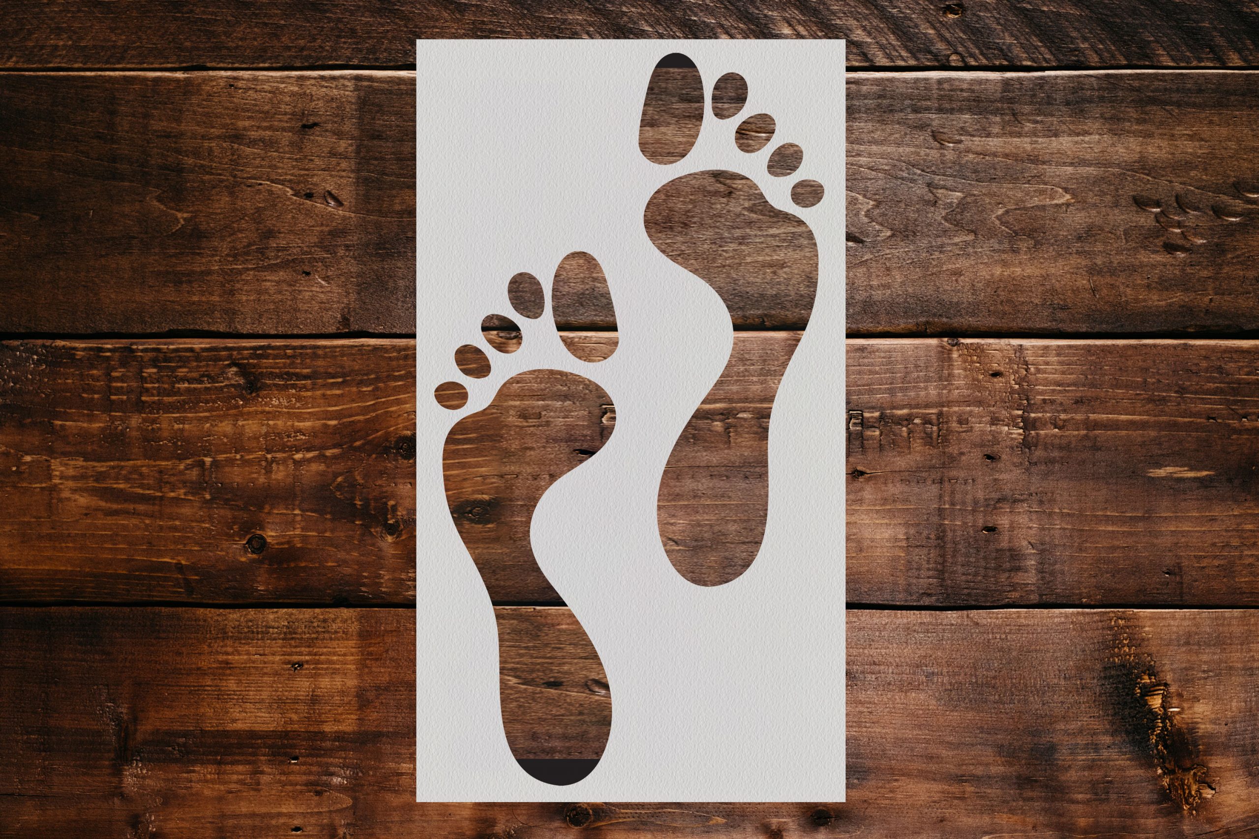 Footprints Stencil - Stencil Giant