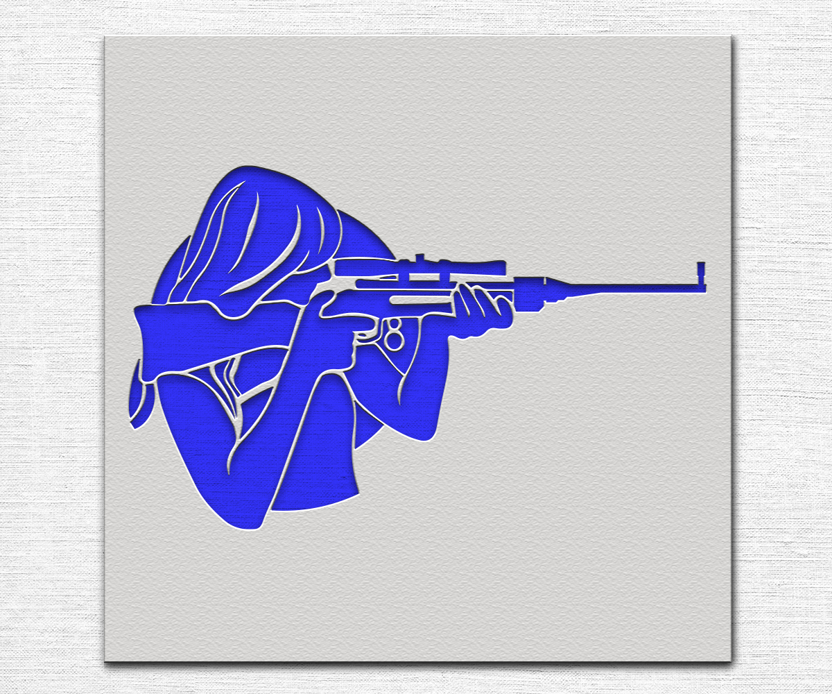 Military Rifle Stencil Art and Wall Stencil Stencil Giant